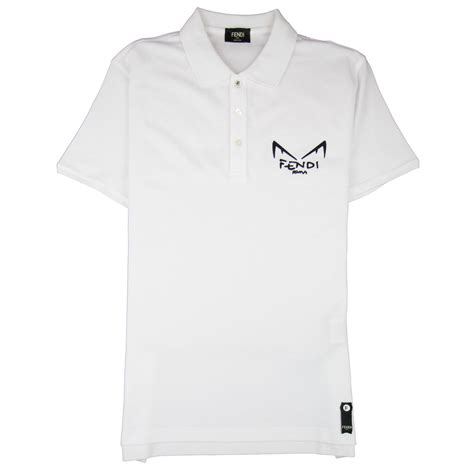 fendi polo shirt white|fendi polo shirt black.